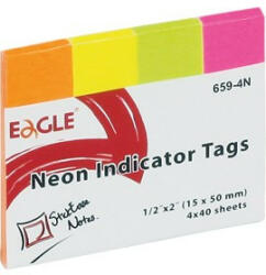 Eagle Oldaljelölő EAGLE 659-4N papír neon 4 szín (150-1244) - team8