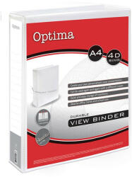Optima Gyűrűskönyv OPTIMA panorámás A/4 4gyűrű 38mm fehér (24511)
