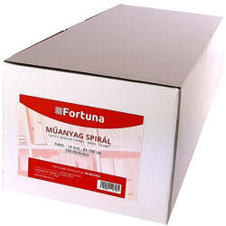 Fortuna Iratspirál műanyag FORTUNA 14mm 81-100 lap fehér 100/dob (09.0052402)