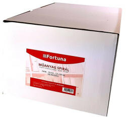 Fortuna Iratspirál műanyag FORTUNA 19mm 121-150 lap fehér 100/dob (09.0052602)