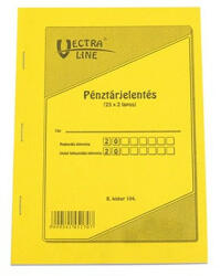 Vectra-Line Nyomtatvány pénztárjelentés VECTRA-LINE A/5 25x2 lapos (BKISKER104)