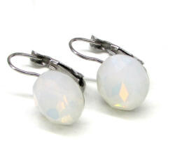 HELÉNA kapcsos fülbevaló - 12 mm (white opal) (202104095)