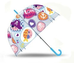 Euroswan Kalóz gyerek átlátszó félautomata esernyő Ø70cm (EWA10678KL)