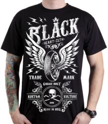Black Heart Póló BLACK HEART Moto Wings Szín: fekete, Méret: M