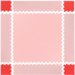 inSPORTline Puzzle fitness szőnyeg sarok összekötő elem Simple 4db piros