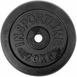 inSPORTline Öntöttvas súlyzótárcsa inSPORTline Castblack 20 kg