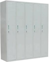 +Plus by Viamond Vestiar metalic Premium Asamblat 5 usi 1200x450x1800 mm (LxlxH), Extra Plus gri Vestiar metalic compact 5 5 35 kg Nu 1200x450x1800 (61004117)