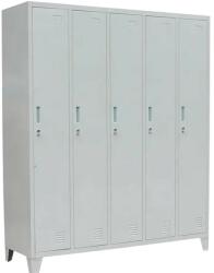 +Plus by Viamond Vestiar metalic Premium cu picioare 5 usi 1200x450x1920 mm (LxlxH), neasamblat, Extra Plus gri Vestiar metalic compact 5 5 35 kg Da 1200x450x1920 (61004118)