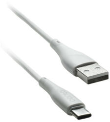 Cento Cablu USB Type C - USB 1m 3A silicon alb CENTO C101 (CENTO-C101-TYPEC-WH) - sogest