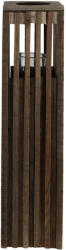 Clayre & Eef Set 2 suporturi lumanari lemn maro 14x14x54 cm (6H2087)