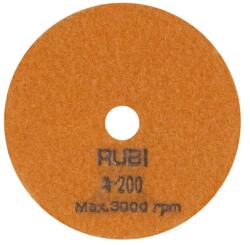 RUBI Rugalmas gyémánt polírozó korong 100 mm #200 száraz polírozáshoz (Ref. 62972)
