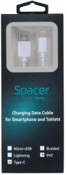 Spacer CABLU alimentare si date SPACER pt. smartphone USB 3.0 (T) la Type-C (T) PVC2.1ARetail pack 1m alb "SPDC-TYPEC-PVC-W-1.0 (SPDC-TYPEC-PVC-W-1.0)