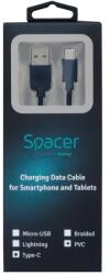 Spacer CABLU alimentare si date SPACER pt. smartphone USB 3.0 (T) la Type-C (T) PVC2.1ARetail pack 1m black "SPDC-TYPEC-PVC-BK-1.0 (SPDC-TYPEC-PVC-BK-1.0)