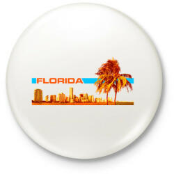 printfashion Florida - Kitűző, hűtőmágnes - Fehér (3077491)