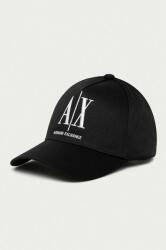 Armani Exchange pamut baseball sapka fekete, nyomott mintás - fekete Univerzális méret - answear - 16 990 Ft