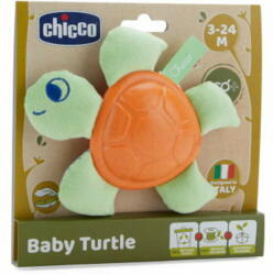 Chicco Baby Turtle Eco+ bébiteknős rágókás textiljáték ökoanyagból (CH0111190)