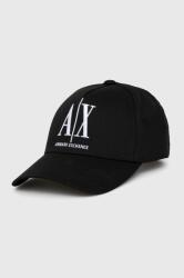 Armani Exchange sapka fekete, nyomott mintás - fekete Univerzális méret - answear - 15 990 Ft