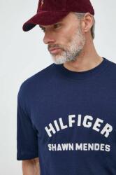 Tommy Hilfiger t-shirt x Shawn Mandes sötétkék, férfi, nyomott mintás - sötétkék M