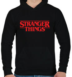 printfashion #strangerthings - Férfi kapucnis pulóver - Fekete (2144101)