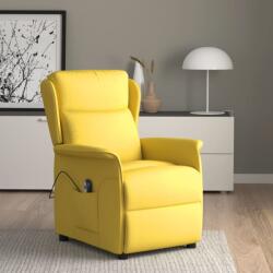 vidaXL Fotoliu rabatabil electric, galben închis, material textil (3124674)