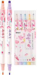 M&G - Sakura Pasztell színek kétoldalas filctoll - 5 darabos készlet