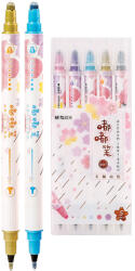 M&G - Sakura metál kétoldalas filctoll - 5 darabos készlet