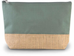 Kimood Uniszex bevásárló táska Kimood KI0276 Canvas & Jute pouch -Egy méret, Dusty Light Green/Natural