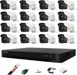 Hikvision Sistem supraveghere video Hikvision 16 camere 4 in 1 8MP 2.8mm, IR 60m, DVR 16 canale 4K , accesorii montaj (36183-)