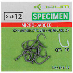 Korum Xpert specimen micro barbed hooks - size 12 (KHXSNB/12)