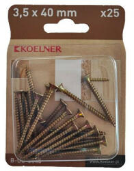 KOELNER 3.5x40 mm-es faforgácslapcsavar 25db/bliszter (B-UC-3540) (51634)