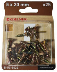 KOELNER B-UC-5020 . . . . 5x20 mm-es faforgácslapcsavar 25db/bliszter (16 db/dob. ) (51645)