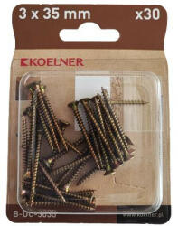 KOELNER 3x35 mm-es faforgácslapcsavar 30db/bliszter (B-UC-3035) (51626)