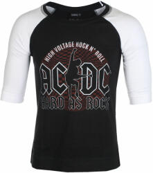 ROCK OFF Tricou bărbați mâneci 3/4 AC / DC - Hard As Rock - BL / WHT Raglan - ROCK OFF - ACDCRL66MBW