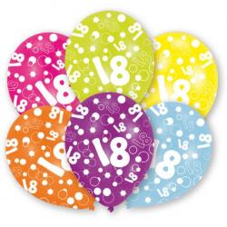 Amscan Happy Birthday 18 léggömb, lufi 6 db-os 11 inch (27, 5cm) (DPA996542)