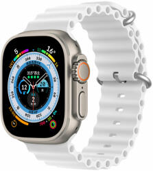 DUX DUCIS (OceanWave Version) csereszíj Apple Watch 9 / 8 / 7 / 6 / 5 / 4 / 3 / 2 / SE (45 / 44 / 42mm) fehér