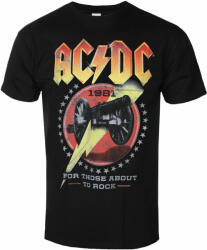 ROCK OFF мъжка тениска AC/DC - For Those About To Rock - ЧЕРЕН - ROCK OFF - ACDCTS75MB