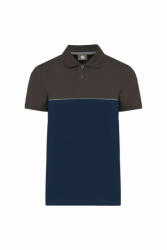Designed To Work Uniszex póló Designed To Work WK210 Eco-Friendly Two-Tone Short Sleeve polo Shirt -XS, Navy/Dark Grey