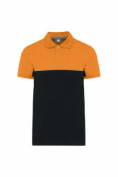 Designed To Work Uniszex póló Designed To Work WK210 Eco-Friendly Two-Tone Short Sleeve polo Shirt -3XL, Black/Orange