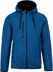 Proact Férfi kabát Proact PA365 Men'S Heather Hooded Jacket -XL, Light Royal Blue Mélange