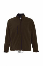 SOL'S Férfi kabát SOL'S SO46600 Sol'S Relax - Men'S Softshell Zipped Jacket -XL, Dark Chocolate