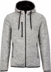 Proact Férfi kabát Proact PA365 Men'S Heather Hooded Jacket -S, Light Grey Mélange