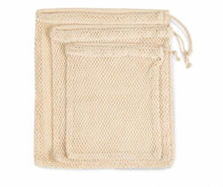 Kimood Uniszex táska Kimood KI0734 Mesh Bag With Drawstring Carry Handle -S, Natural