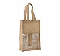Kimood Uniszex táska Kimood KI0268 Jute Bottle Bag -Egy méret, Natural