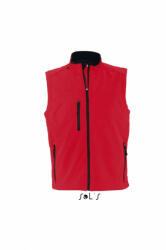 SOL'S Férfi kabát SOL'S SO46601 Sol'S Rallye Men - Sleeveless Softshell Jacket -M, Pepper Red