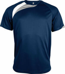 Proact Uniszex póló Proact PA436 Adults Short-Sleeved Jersey -2XL, Sporty Navy/White/Storm Grey