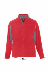 SOL'S Férfi kabát SOL'S SO55500 Sol'S nordic - Men’S Two-Colour Zipped Fleece Jacket -S, Red