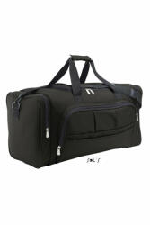 SOL'S Uniszex táska SOL'S SO70900 Sol'S Week-End - 600D polyester Multi-pocket Travel Bag -Egy méret, Black