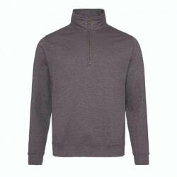 Just Hoods Uniszex pulóver Just Hoods AWJH046 Sophomore 1/4 Zip Sweat -S, Charcoal