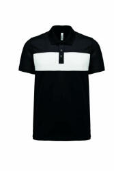 Proact Uniszex póló Proact PA493 Adult Short-Sleeved polo-Shirt -4XL, Black/White