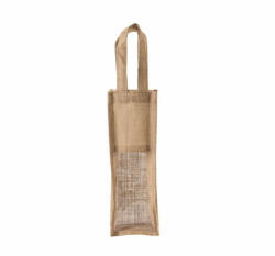 Kimood Uniszex táska Kimood KI0267 Jute Bottle Bag -Egy méret, Natural/Gold